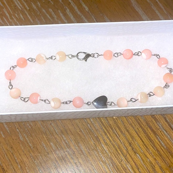 Handmade Pink Cats Eye Anklet - Picture 2 of 8